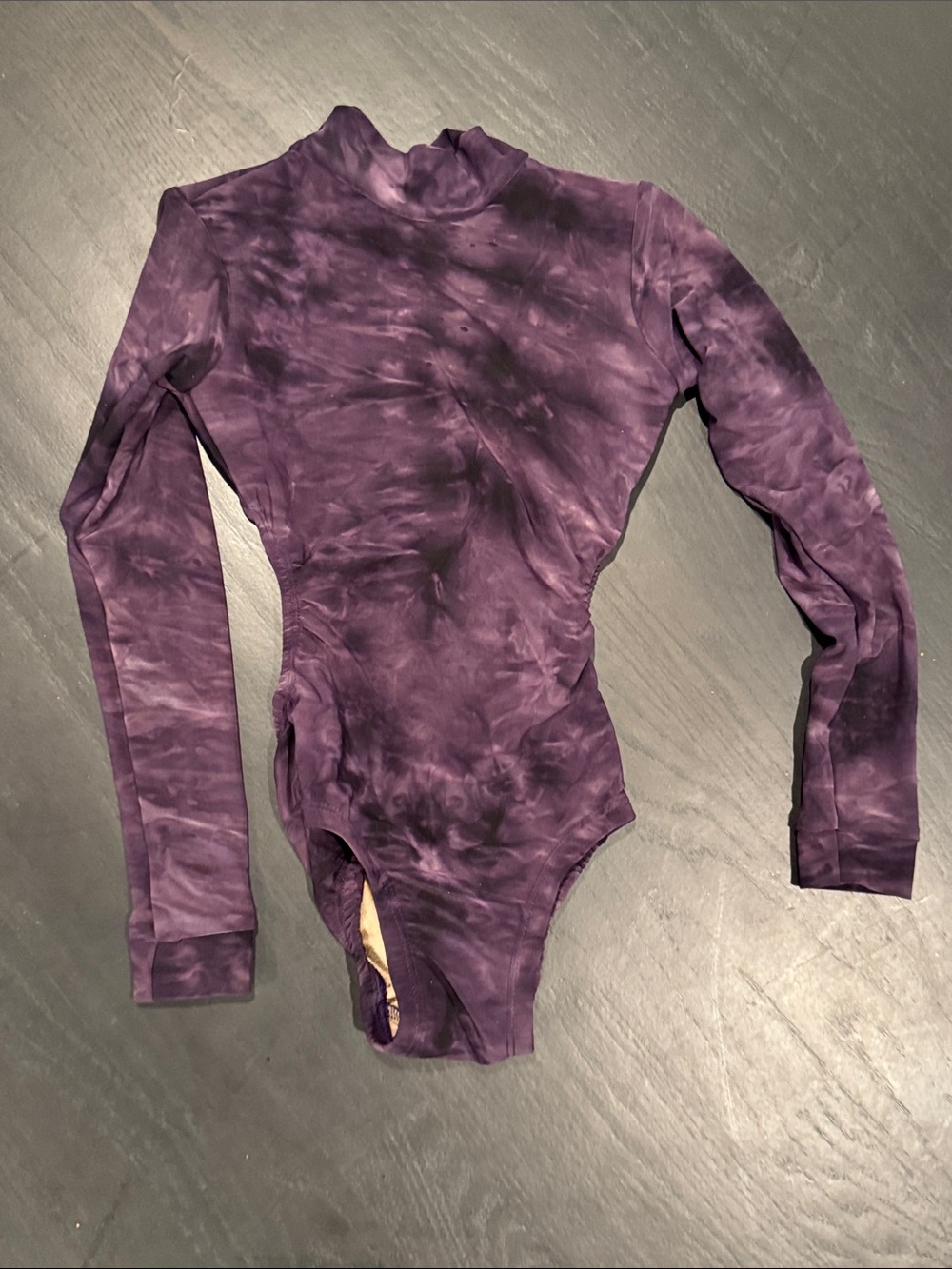 Kids Long-Sleeve Tie-Dye One-Piece Bodysuit - Purple